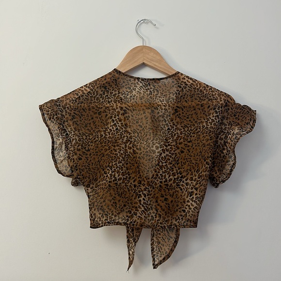 uo sheer leopard top - Picture 3 of 3